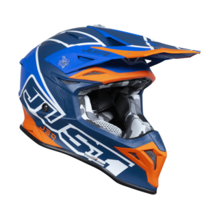 Just1 Crosshelm J39 Thruster - Blauw / Oranje / Wit