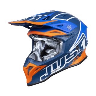 Just1 Crosshelm J39 Thruster - Blauw / Oranje / Wit