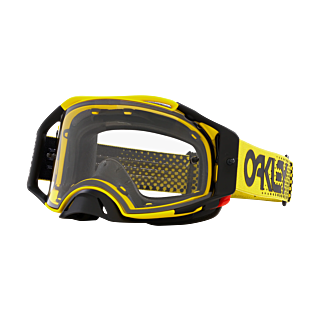Oakley Crossbril Airbrake MX Moto Yellow B1B - Clear Lens