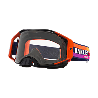 Oakley Crossbril Airbrake MX Navy Sunrise - Clear Lens