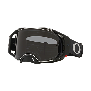 Oakley Crossbril Airbrake MX Tuff Blocks Black Gunmetal - Donker Grijs Lens