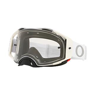 Oakley Crossbril Airbrake MX Tuff Blocks White - Clear Lens