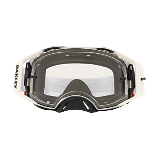 Oakley Crossbril Airbrake MX Tuff Blocks White - Clear Lens