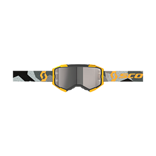 Scott Crossbril Fury - Camo Groen / Geel - Spiegel Zilver Lens