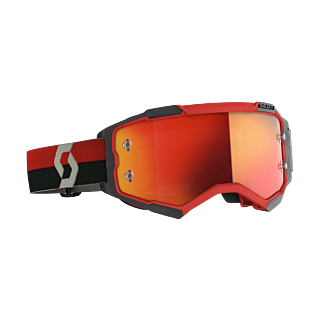 Scott Crossbril Fury - Rood / Zwart - Spiegel Oranje Lens