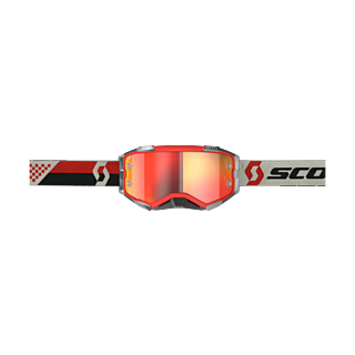 Scott Crossbril Fury - Rood / Zwart - Spiegel Oranje Lens