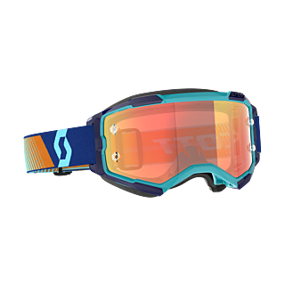 Scott Crossbril Fury - Royal Blauw / Oranje - Spiegel Oranje Lens