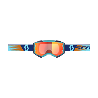 Scott Crossbril Fury - Royal Blauw / Oranje - Spiegel Oranje Lens