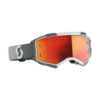 Scott Crossbril Fury - Wit / Grijs - Spiegel Oranje Lens