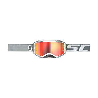 Scott Crossbril Fury - Wit / Grijs - Spiegel Oranje Lens