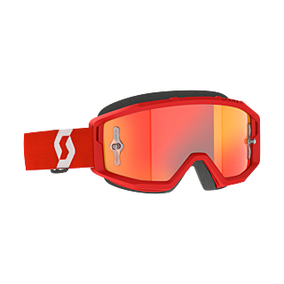 Scott Crossbril Primal - Rood / Wit - Spiegel Oranje Lens