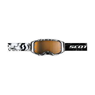 Scott Crossbril Prospect Marbl - Zwart / Wit - Amplifier Spiegel Goud Lens