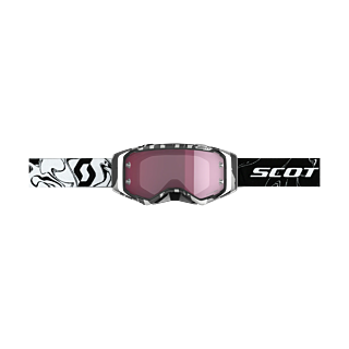 Scott Crossbril Prospect Marbl - Zwart / Wit - Amplifier Spiegel Rose Lens