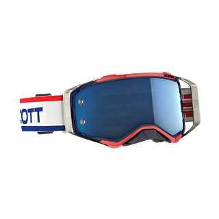 Scott Crossbril Prospect Retro - Wit / Blauw - Spiegel Electric Blauw Lens