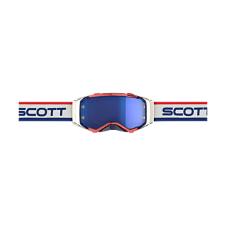 Scott Crossbril Prospect Retro - Wit / Blauw - Spiegel Electric Blauw Lens