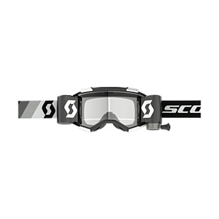 Scott Crossbril Roll-Off Fury WFS Premium - Zwart / Wit - Clear Lens