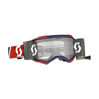 Scott Crossbril Roll-Off Fury WFS - Rood / Blauw - Clear Lens