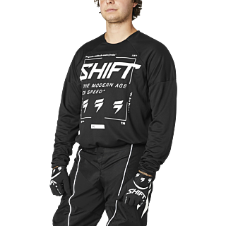 Shift Cross Shirt WHIT3 Label Bliss - Zwart / Wit