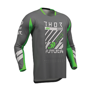 Thor Crosskleding 2026 Launchmode Futura - Charcoal / Groen