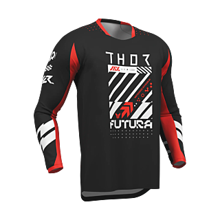 Thor Crosskleding 2026 Launchmode Futura - Zwart / Rood