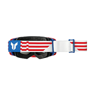 Thor Crossbril Activate Patriot - Rood / Wit / Blauw - Spiegel Blauw Lens