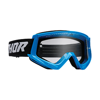 Thor Crossbril Combat Racer - Blauw / Zwart - Clear Lens