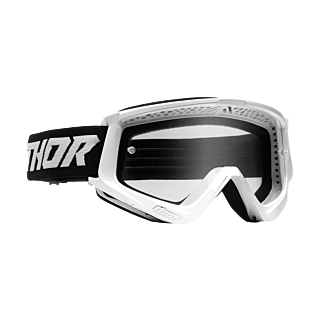 Thor Crossbril Combat Racer - Wit / Zwart - Clear Lens