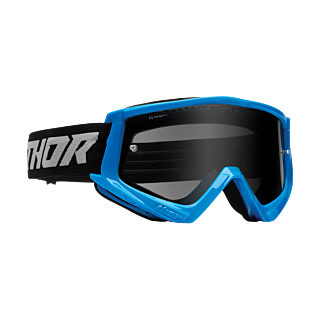 Thor Crossbril Combat Sand Racer - Blauw / Grijs - Smoke Lens
