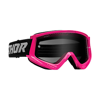 Thor Crossbril Combat Sand Racer - Flo Roze / Grijs - Smoke Lens