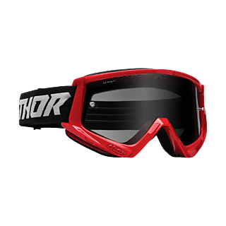 Thor Crossbril Combat Sand Racer - Rood / Grijs - Smoke Lens