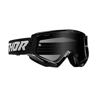 Thor Crossbril Combat Sand Racer - Zwart / Grijs - Smoke Lens