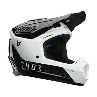 Thor Crosshelm Fleet Storm - Zwart / Wit