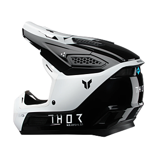 Thor Crosshelm Fleet Storm - Zwart / Wit