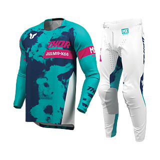 Thor Crosskleding 2026 Launchmode Bleach - Wit / Aqua