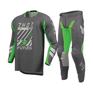 Thor Crosskleding 2026 Launchmode Futura - Charcoal / Groen