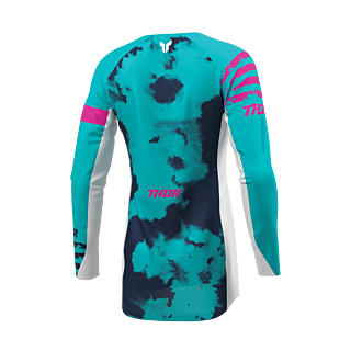 Thor Dames Cross Shirt 2026 Launchmode Bleach - Wit / Aqua