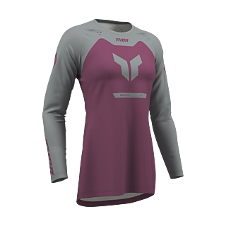 Thor Dames Cross Shirt 2026 Ridemode Menace - Paars / Grijs