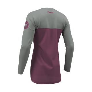 Thor Dames Cross Shirt 2026 Ridemode Menace - Paars / Grijs