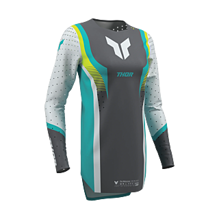 Thor Dames Cross Shirt 2026 Sportmode Velocity - Grijs / Aqua