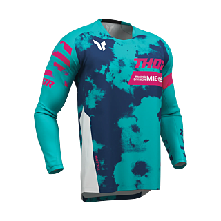 Thor Kinder Crosskleding 2026 Launchmode Bleach - Wit / Aqua