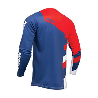 Thor Kinder Cross Shirt Sector Checker - Navy / Rood