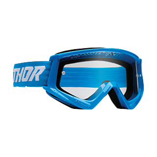 Thor Kinder Crossbril Combat Racer - Blauw / Wit - Clear Lens