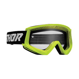 Thor Kinder Crossbril Combat Racer - Fluo Acid / Zwart - Clear Lens