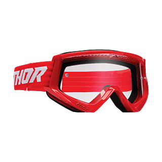 Thor Kinder Crossbril Combat Racer - Rood / Wit - Clear Lens