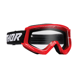 Thor Kinder Crossbril Combat Racer - Rood / Zwart - Clear Lens