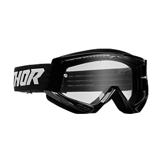 Thor Kinder Crossbril Combat Racer - Zwart / Wit - Clear Lens