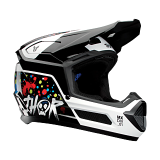 Thor Kinder Crosshelm Fleet Splat - Zwart