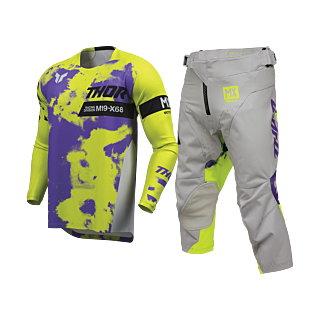 Thor Kinder Crosskleding 2026 Launchmode Bleach - Grijs / Acid