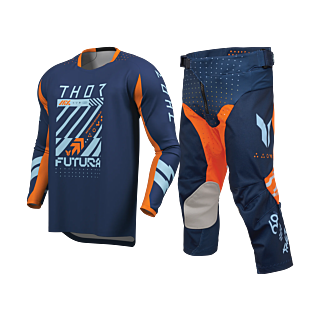 Thor Kinder Crosskleding 2026 Launchmode Futura - Navy / Oranje