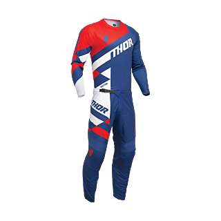 Thor Kinder Crosskleding Sector Checker - Navy / Rood